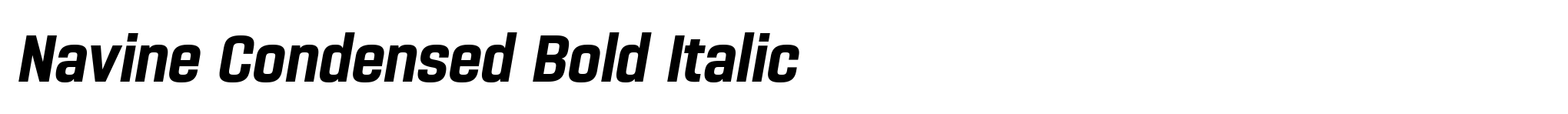 Navine Condensed Bold Italic image